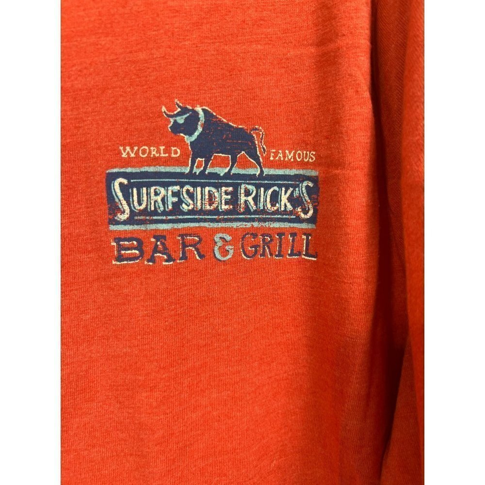 Mens GH Bass & Co Coral Orange Surfer Shirt Surfside Rick's Bar & Grill Sz L - Picture 3 of 5